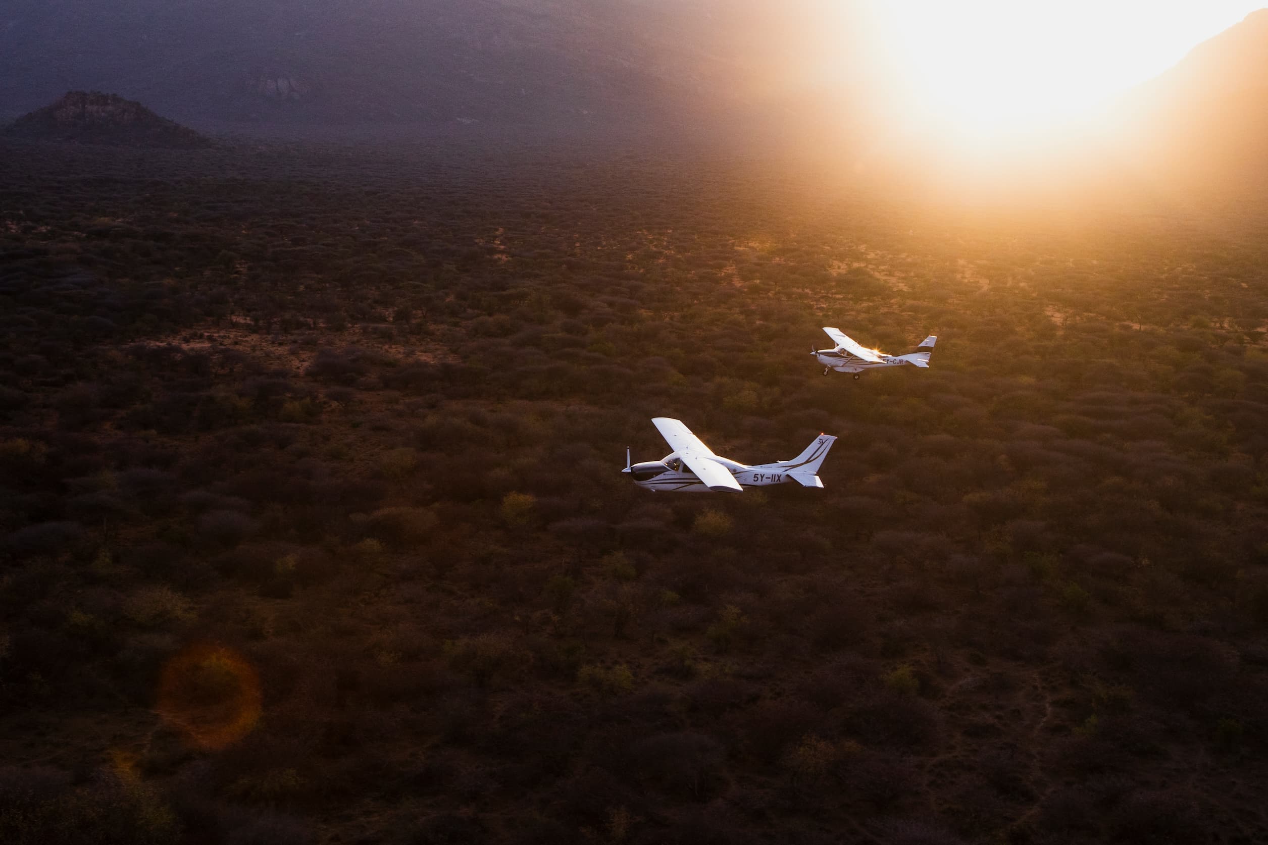 Scenic Fixed-Wing Flights - Safari experience showcasing A Breathtaking Safari from the Skies in East Africa